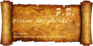 Pittner Dömötör névjegykártya